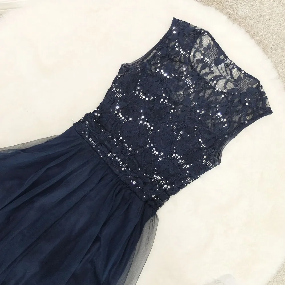 Speechless Juniors Midnight Blue Sequined Mini Dress Size 3